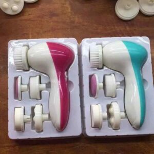 Brush system facial massager